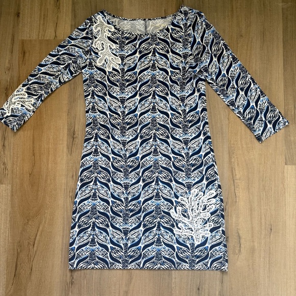 Lilly Pulitzer Dresses & Skirts - Lilly Pulitzer Dark Blue and White Women’s Sheath Dress Sleek & Simple